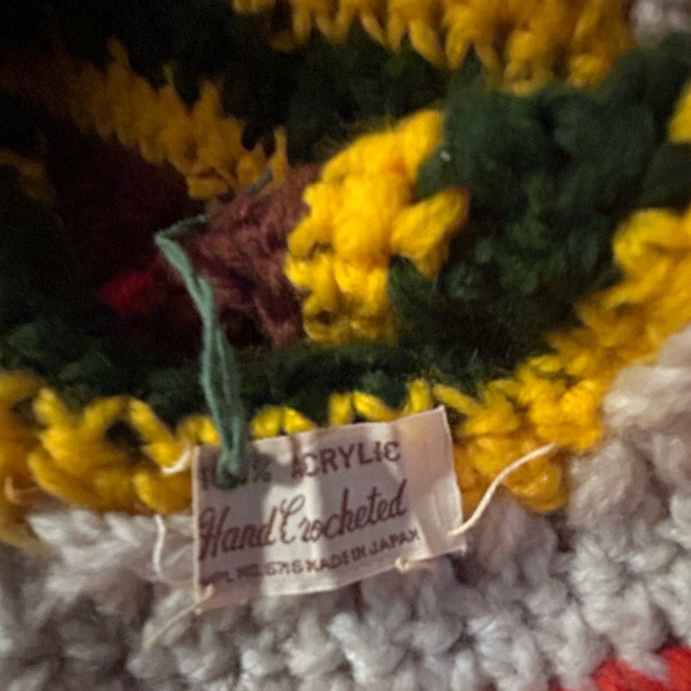 Vintage Handmade Crocheted Colorful Bucket Hat. - Picture 4 of 5